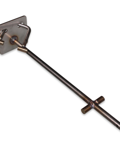 Pulling device for vent ball under plastic flooring